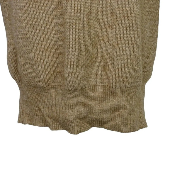 Shein Ribbed Knit Turtleneck Sweater Dress Tunic Women Size S Tan Long Sleeve - Picture 3 of 7